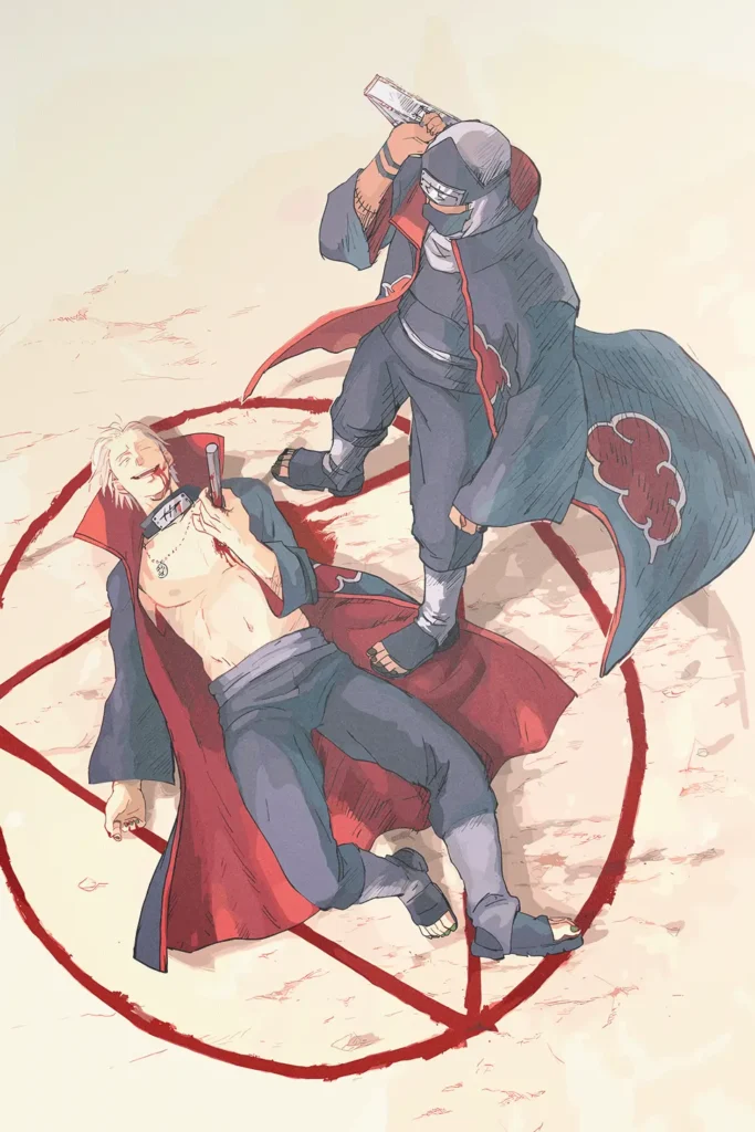 kakuzu and Hidan Naruto Original Image Printed Metal Poster
