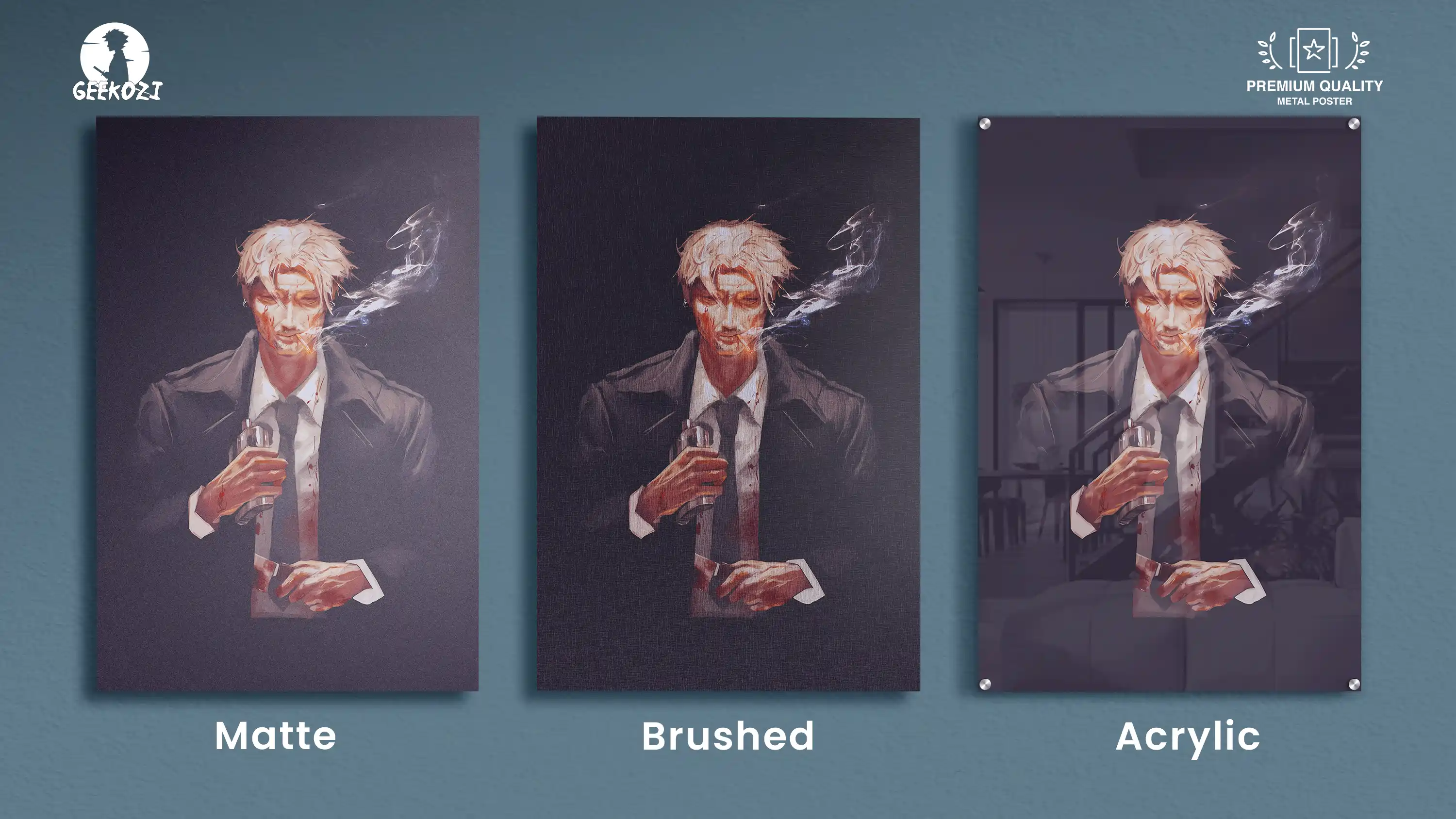 kishibe Chainsaw Man All Product Types High Quality Printed Metal Poster