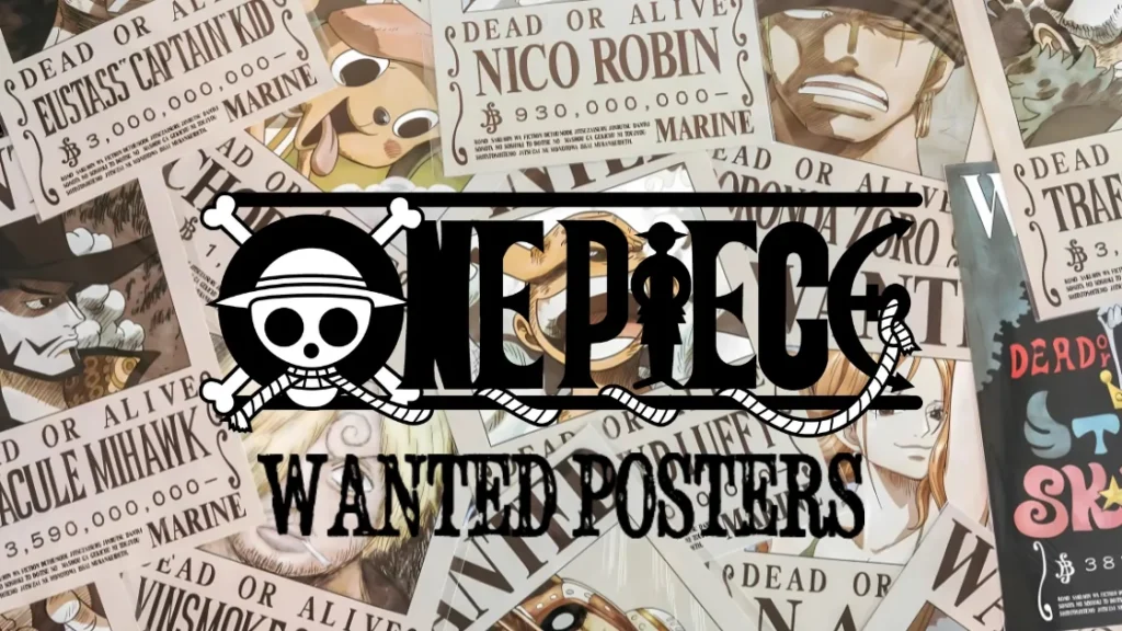 One Piece Wanted metal posters with high-quality bounty designs of Luffy, Zoro, Sanji, and other Straw Hats in crisp, premium wall-art prints.
